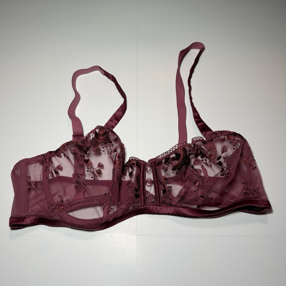Simone Perele‎ Burgundy Embroidered Bra